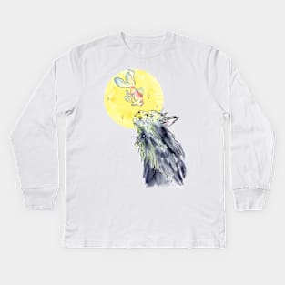 Kitty and the Floaty Fish Kids Long Sleeve T-Shirt